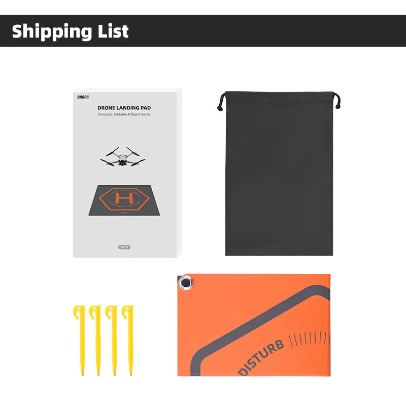 Foldable Drone Landing Pad for DJI - Waterproof 65cm Mat Tidesmit