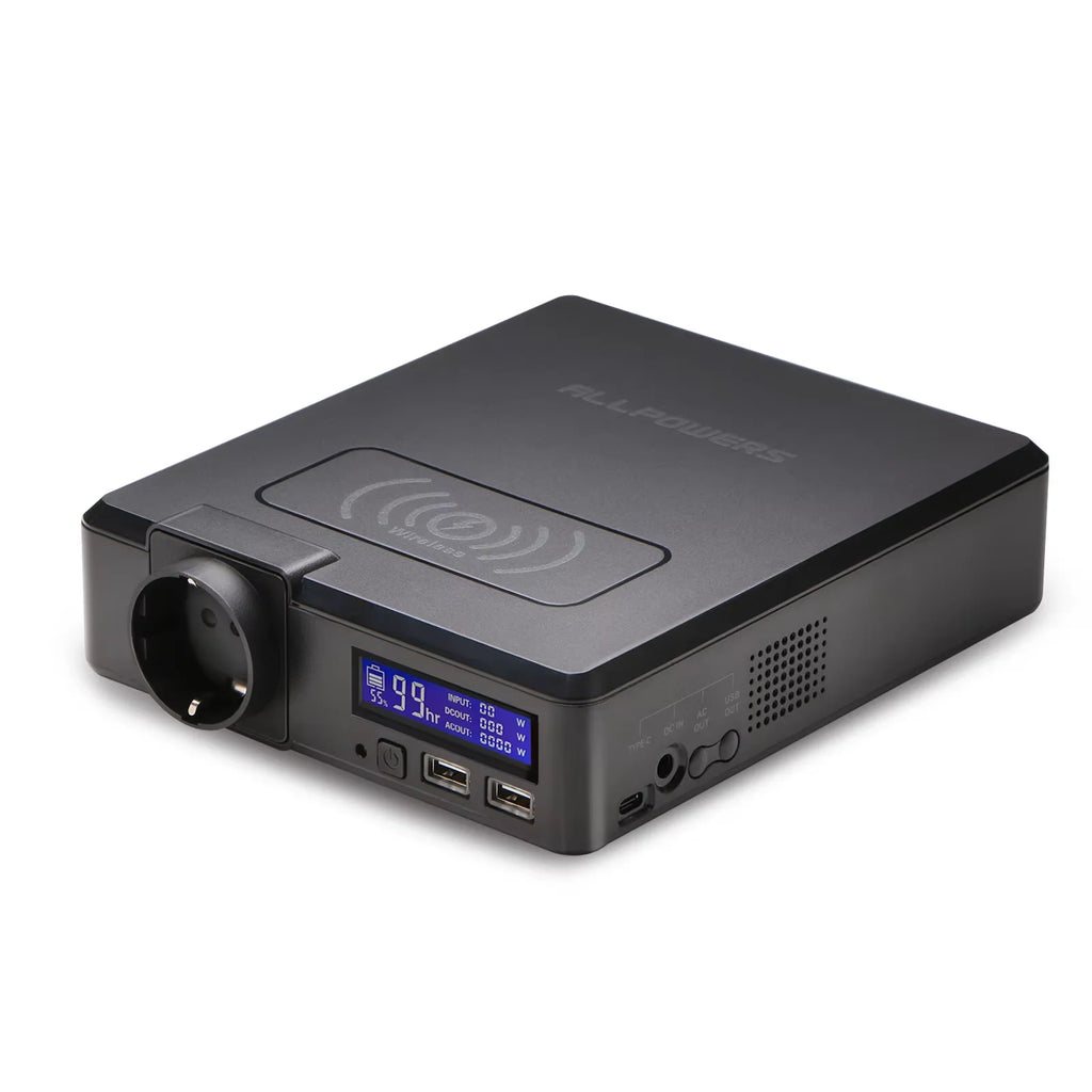 Portable Power Station 154Wh with Fast Charging PD Power Delivery black Tidesmit