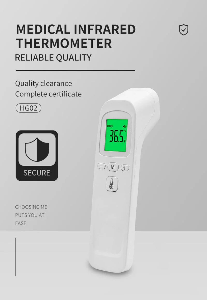 Wrist Blood Pressure Monitor LED Rechargeable English Voice Broadcast Tonometer BP Monitor Forehead Digital Thermometer