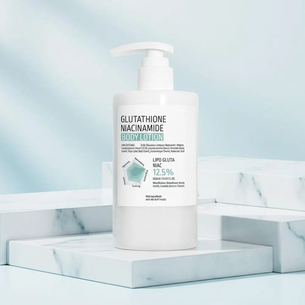 300ml Glutathione Niacinamide Body Lotion, Centella Asiatica Soothing Repair Moisturizer Brighten Skin Tone Hydrating Body Cream