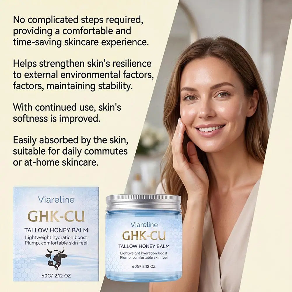 GHK-CU Copper Peptide TALLOW HONEY BALM Lightweight Hydration Boost Plump Repair The Skin Barrier Skincare for All Skin Types