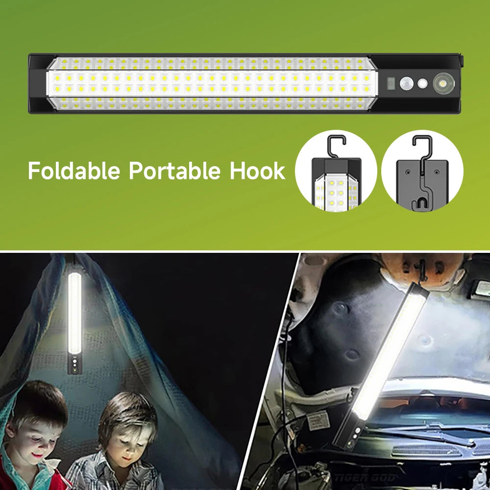 New 316 LED Solar Light Bar Outdoor 4 Modes Motion Sensor Separate 2 Head Lamp with 3 Meter Wire Street Wall Lights Garage Yard