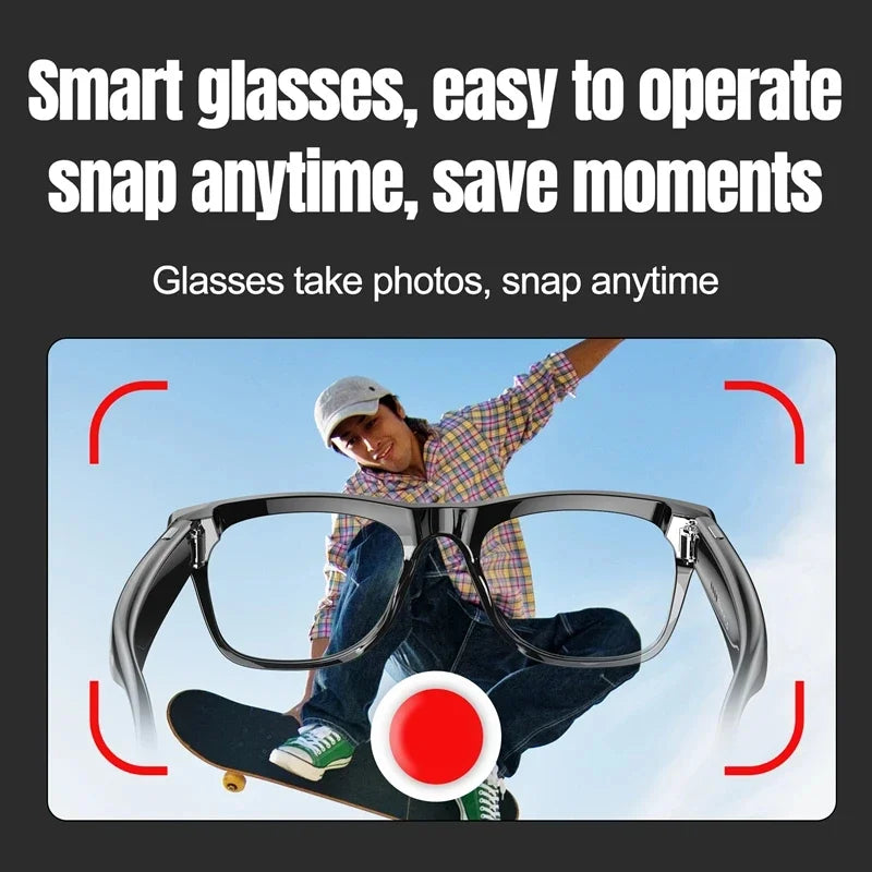 AI Smart Glasses with 100MP Camera & Spatial Audio - Tidesmit Tidesmit