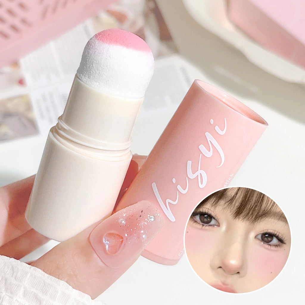Tidesmit Cloud Soft Matte Blush Stick texture close-up for vibrant natural makeup and flawless skin tone