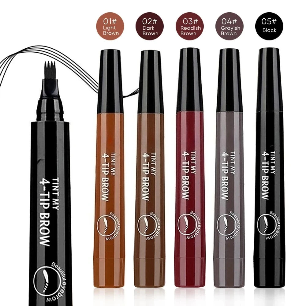 Four-Pronged Eyebrow Pencil - Smudge-Proof PMU Microblading Pen Permanent Makeup Machines Tidesmit
