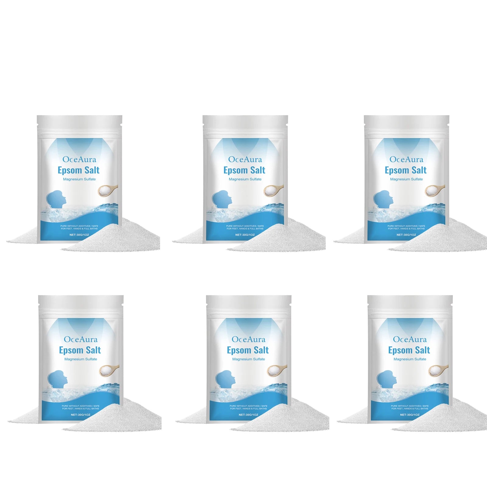 Epsom Salt Magnesium Sulfate Moisturizing Exfoliating Pure Natural Feet Hands Bath Body Relaxation Muscle Relief Detox Skin Care