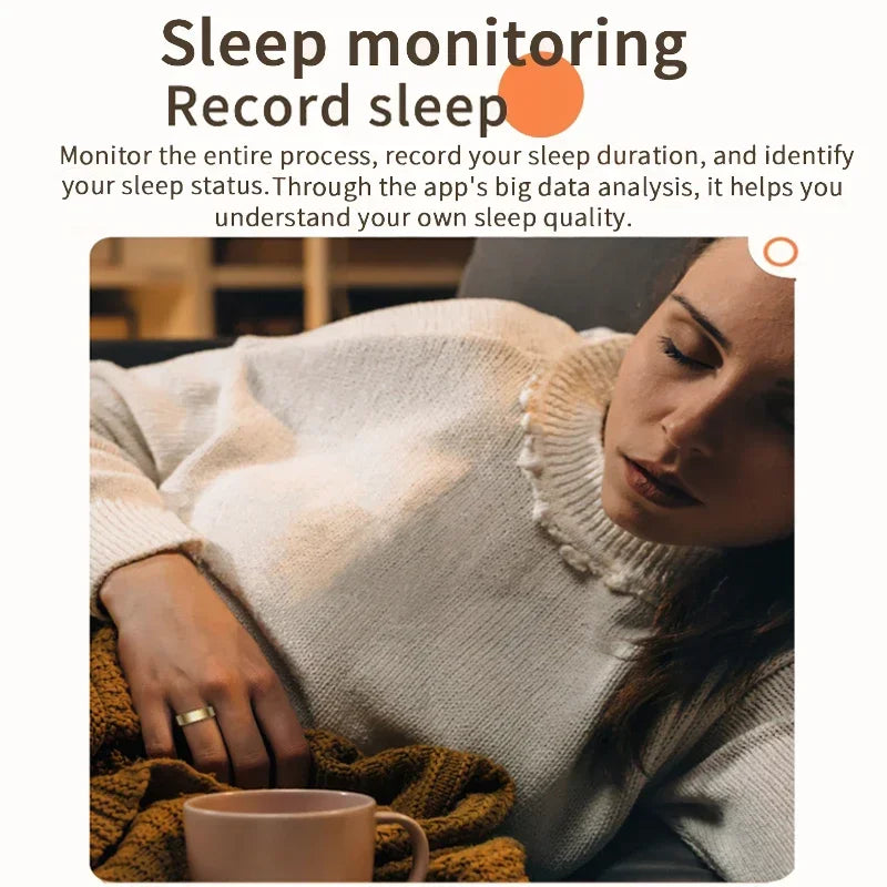 Smart Health Tracker Ring - Heart Rate & Oxygen Fitness Monitor Tidesmit