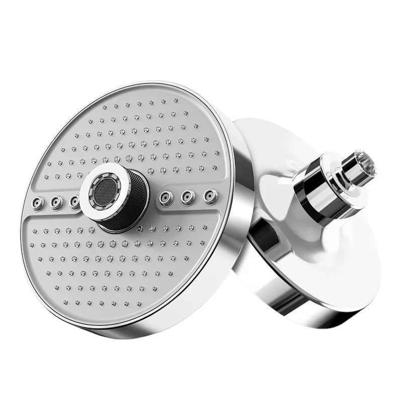 Adjustable Rainfall Shower Head 5 Modes Big Panel High-pressure Large Flow Top Spray 175mm Ceiling Mounted Supercharge Shower