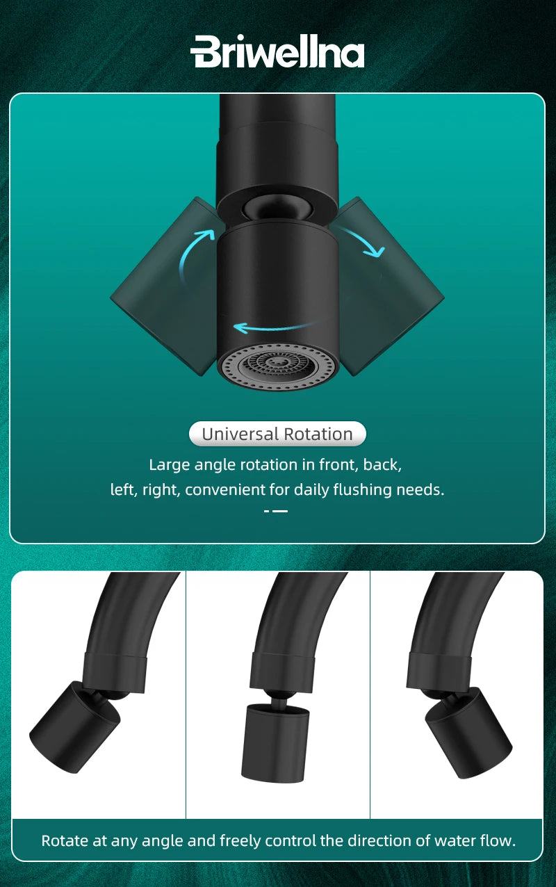 Briwellna Instant Hot Water Heating Faucet 220V Electric Faucet With Universal Adapter Nozzle Stainless Steel Heating Faucet