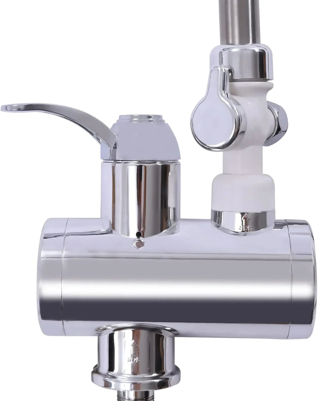 Electric Faucet, Stainless Steel Quick Heating 3000W, Kitchen Faucets with LCD Temperature Display, IPX4 Waterproof, Water Flow Control, EU Standard