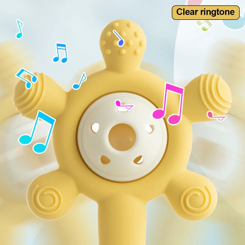 Cute Safe Teething Ring Sensory Toys Candy Color Baby Silicone Teether Rattle Toy For Toddlers Chewing Toy Baby Accessories