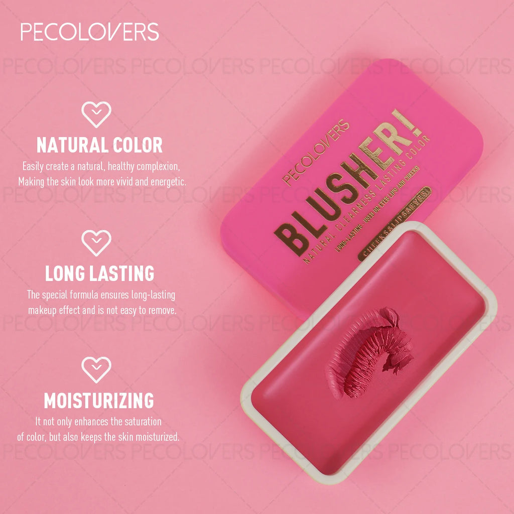 Tidesmit waterproof matte blusher texture close-up for natural eye cheek and lip makeup