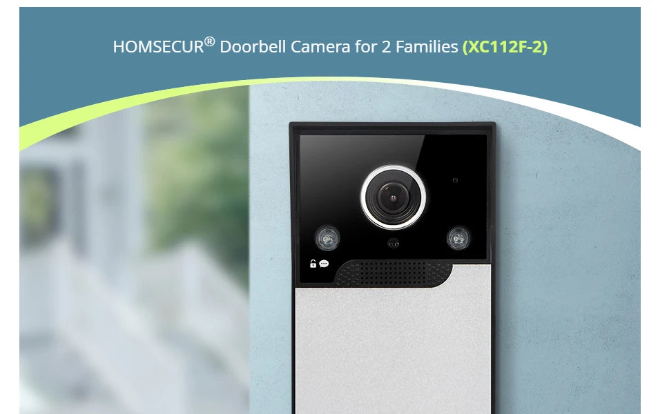 XC112F-2 HD Waterproof Doorbell Camera with 2 Call Buttons for XSL 4 Wire 1080P Video Door Phone Intercom Home Security 2 Flats
