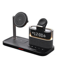 3-in-1 MagSafe Wireless Charger Station with RGB Alarm Clock Metal black Tidesmit