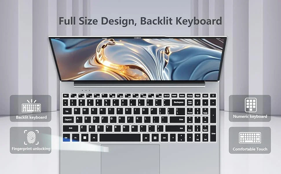 2026 i9 Laptops Windows 11 15.6" Laptop Fingerprint UnIock Intel Core i9-10980HK 16GB RAM 1TB 2TB SSD Office Gaming i9 Notebook