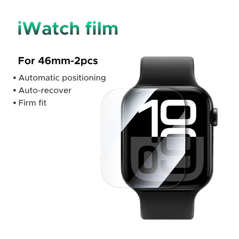 Apple Watch Screen Protector 2-Pack - Full Coverage HD Clear Film 46mm Tidesmit