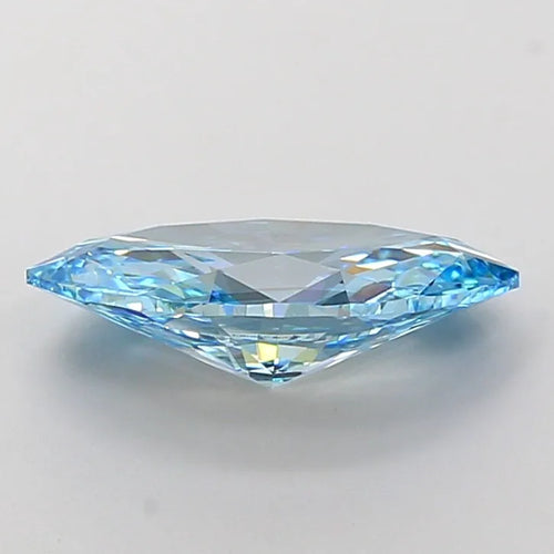 2.53 Carat Fancy Vivid Blue Marquise Lab Diamond IGI Certified VS1 EX Cut Excellent Polish Synthetic CVD Stone Elegant Jewelry
