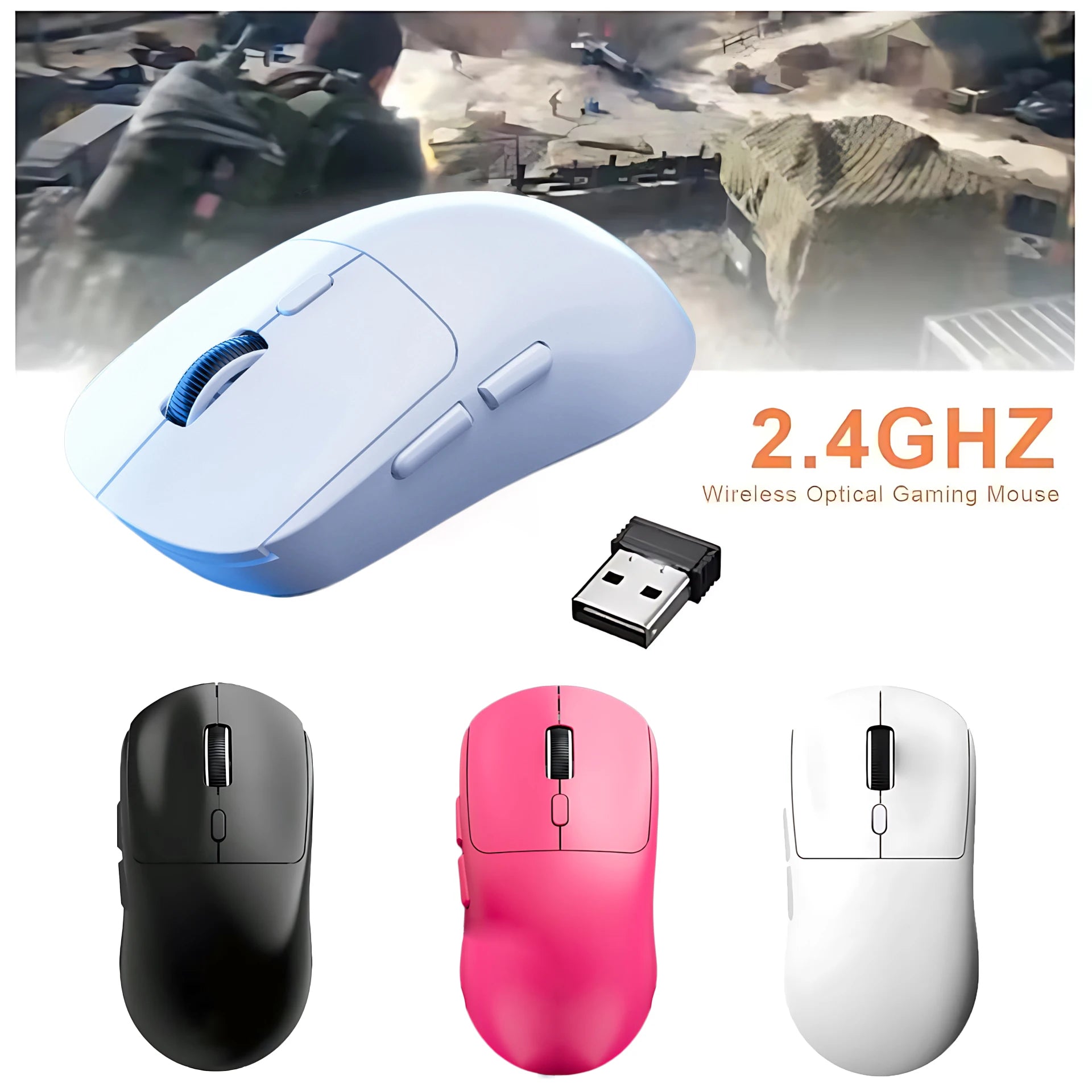 2026 M348 Superlight Mouse Bluetooth 2.4G Wireless Gaming Mouse Flagship Chip Gaming Sensor 6 Adjustable DPI for Office Game