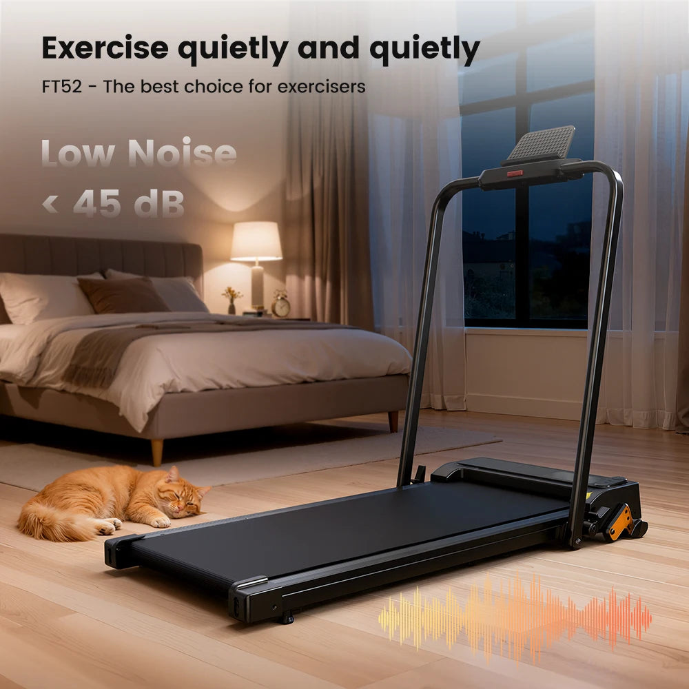Formill FT51/FT50/FT52 Treadmill 2 In 1 Walking Running Treadmill 0.75-2.5HP Foldable Under Desk Treadmill38*95cm Running Area With Armrest LED Display Oil Drip Hole Indoor Home Gym Exercise Machine
