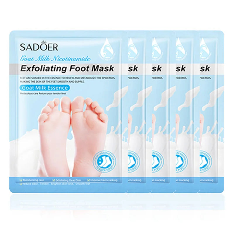 Lavender Foot Mask Moisturizing Exfoliating Treatment - 5 Pairs Set Scrubs Treatments Milk 5 pairs Tidesmit