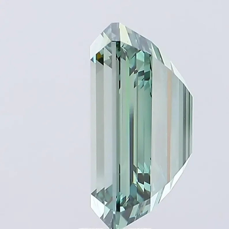 Emerald Cut Lab Grown Diamond Loose Stone Step Cut Fancy Green IGI Certified High Clarity Gemstone Custom Jewe Dada Diamond