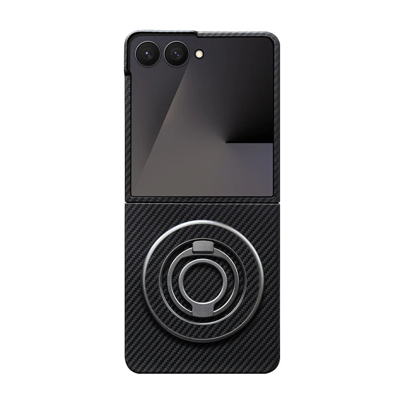 Samsung Galaxy Z Flip 7 Aramid Fiber Case with Magnetic Holder 600D Shell Holder Galaxy Z Flip7 Tidesmit