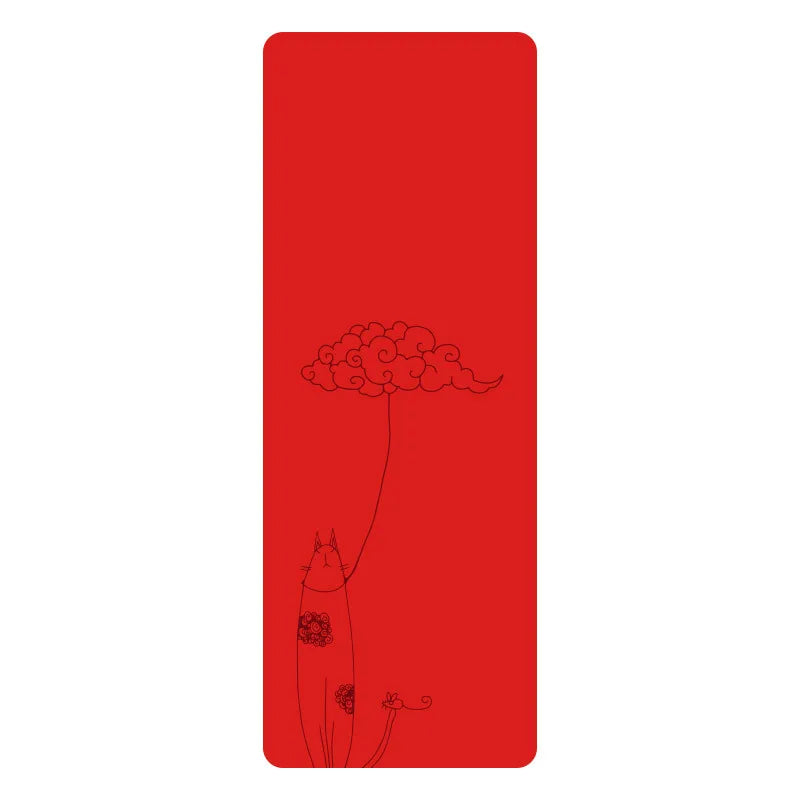 Natural Rubber PU Non-Slip Sweat-Absorbing Yoga Mat, Simple, Sports, Fitness, Shop, Home