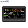 Ecowitt WS2910_C Home Wi-Fi Weather Station Console Monitor 6.75" Color Display with Indoor Thermo Hygrometer & Barometric