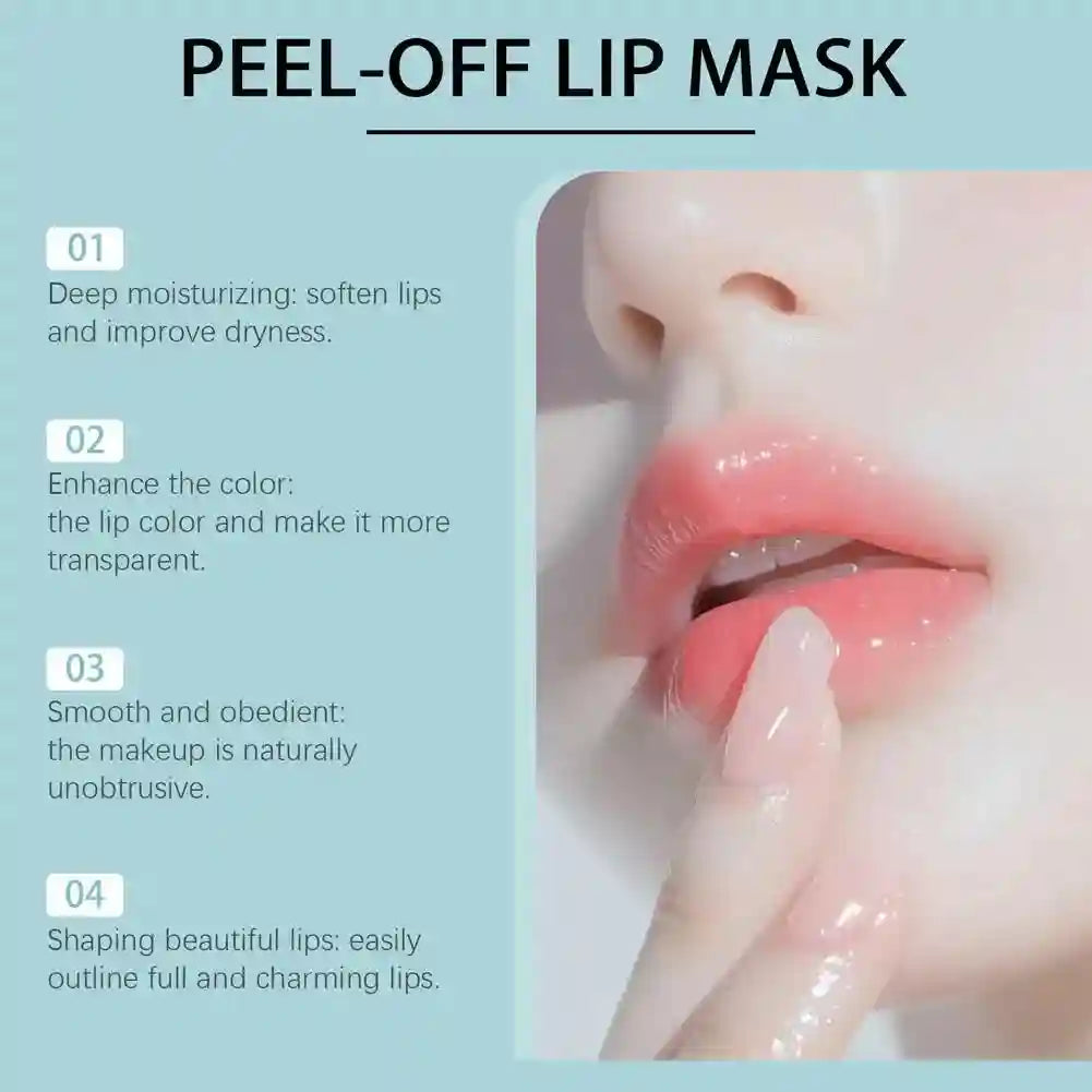 Hydrating Peel-Off Lip Mask 15ml – Soothing Moisturizing Lip Treatment Lip Care Tidesmit