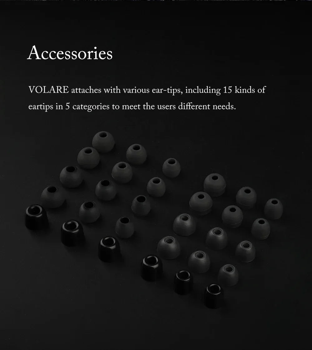 Volare Hybrid IEMs 1DD 4BA 4EST Wired In-Ear Monitors by Tidesmit Tidesmit