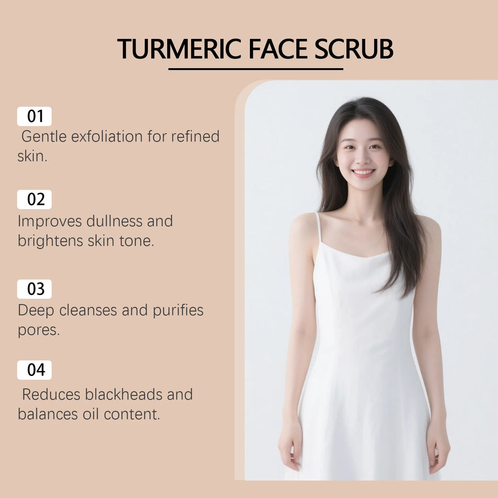 Turmeric Facial Scrub for Radiant Skin - Natural Exfoliating Treatment Scrubs Treatments Tidesmit