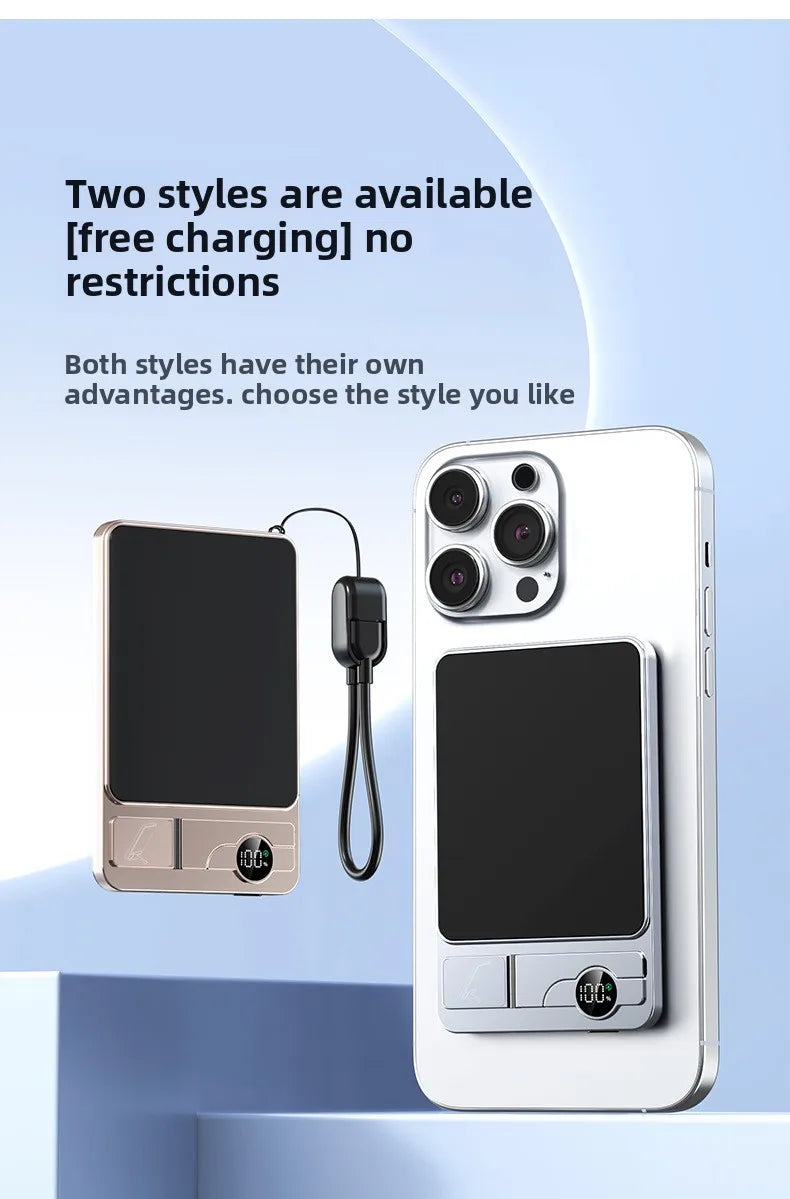 Magnetic Wireless Power Bank 10000mAh - Fast PD Charger for Travel Tidesmit