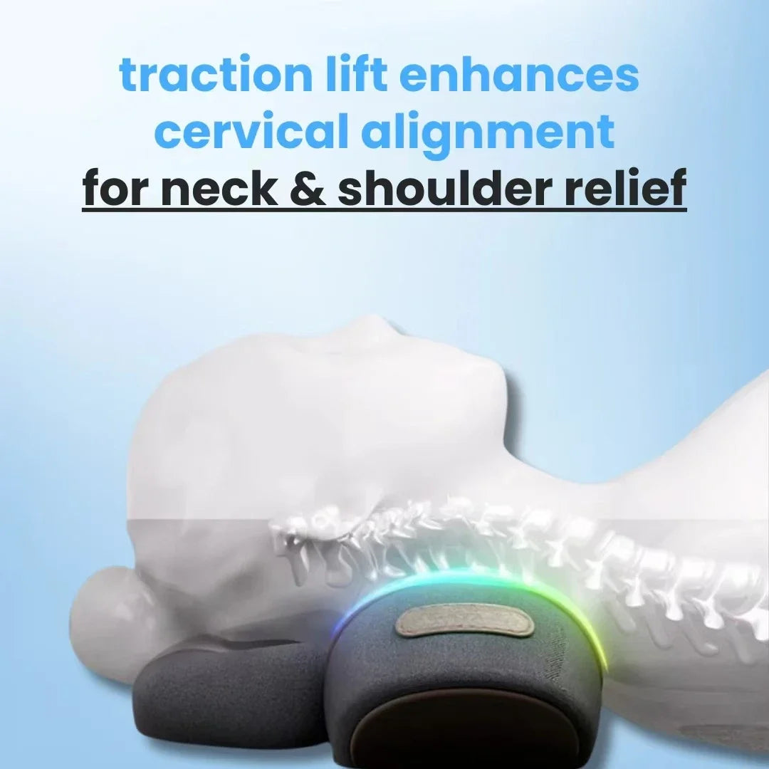 Electric Neck Massager Pillow with Heat Therapy and Vibration - Tidesmit Massage Cushion Tidesmit
