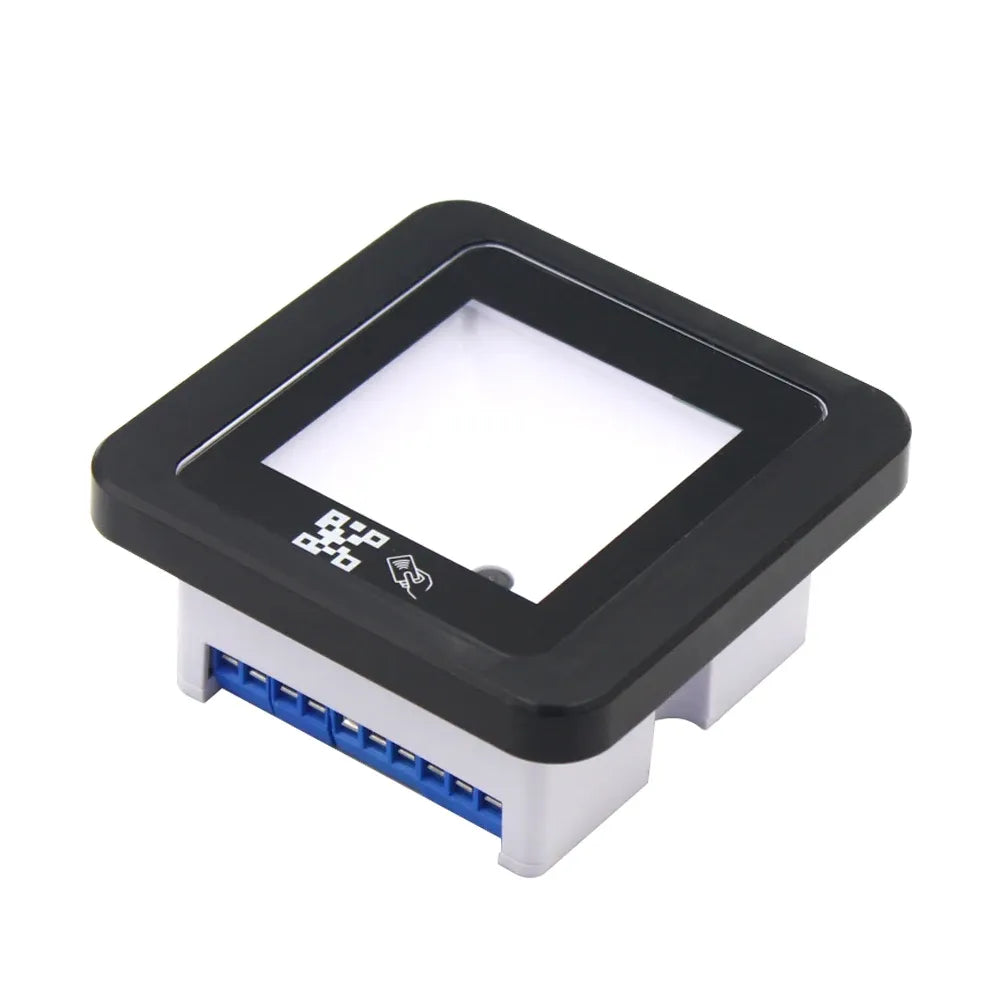 DC12V 125Khz/13.56Mhz RFID Barcode 2D QR Code Reader Access Control Reader Wigand USB RS232 RS485 Interface 86*86MM