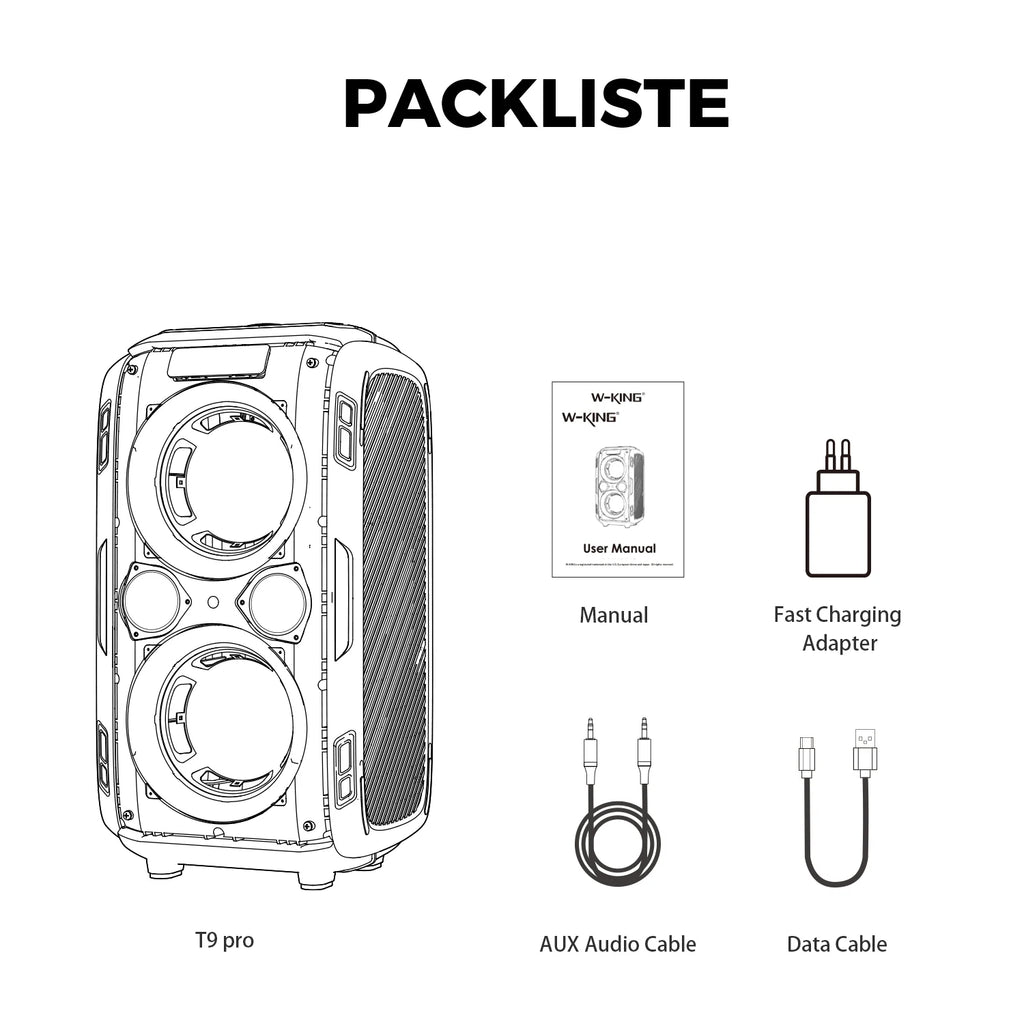 W-KING 250W PEAK Large Bluetooth Speaker Loudest/Massive 120dB/12 Custom Bass, V5.3 Big Party Boombox Portable Speaker Wireless
