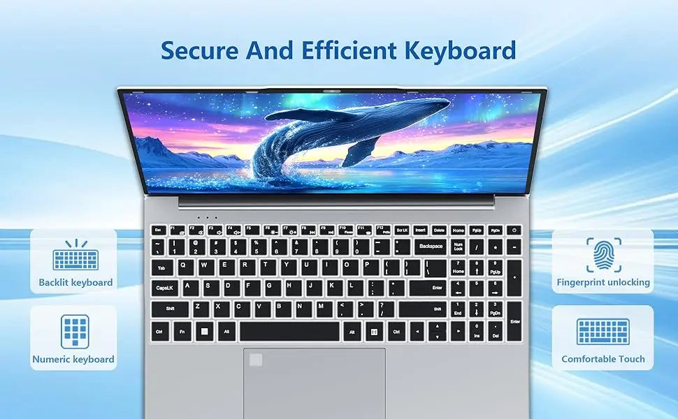 15.6" Windows 11 Laptop Computer Intel i9 10980HK/9900 16GB RAM 1TB SSD Notebook PC 4K HD Backlight Office Study Gaming Laptops