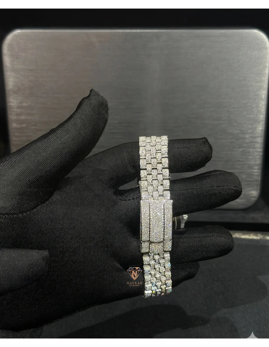 Customized Design Luxury Men's Watch Fashion Style Hip Hop Moissanite Diamond High Quality Mechanical Watch