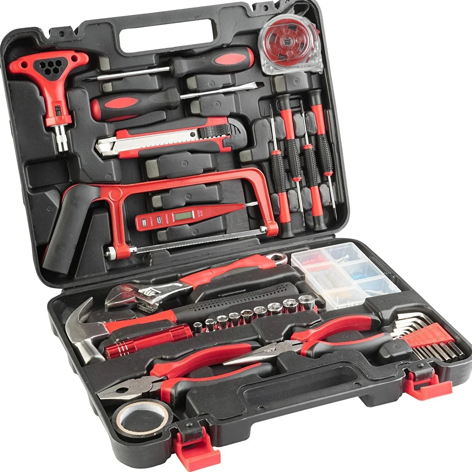 STOENGO 19/43/108pcs Hardware Household Hand Tool Kit Set Household DIY Hand Tool Kit Saw Screwdriver Hammer Tape Wrench Pliers