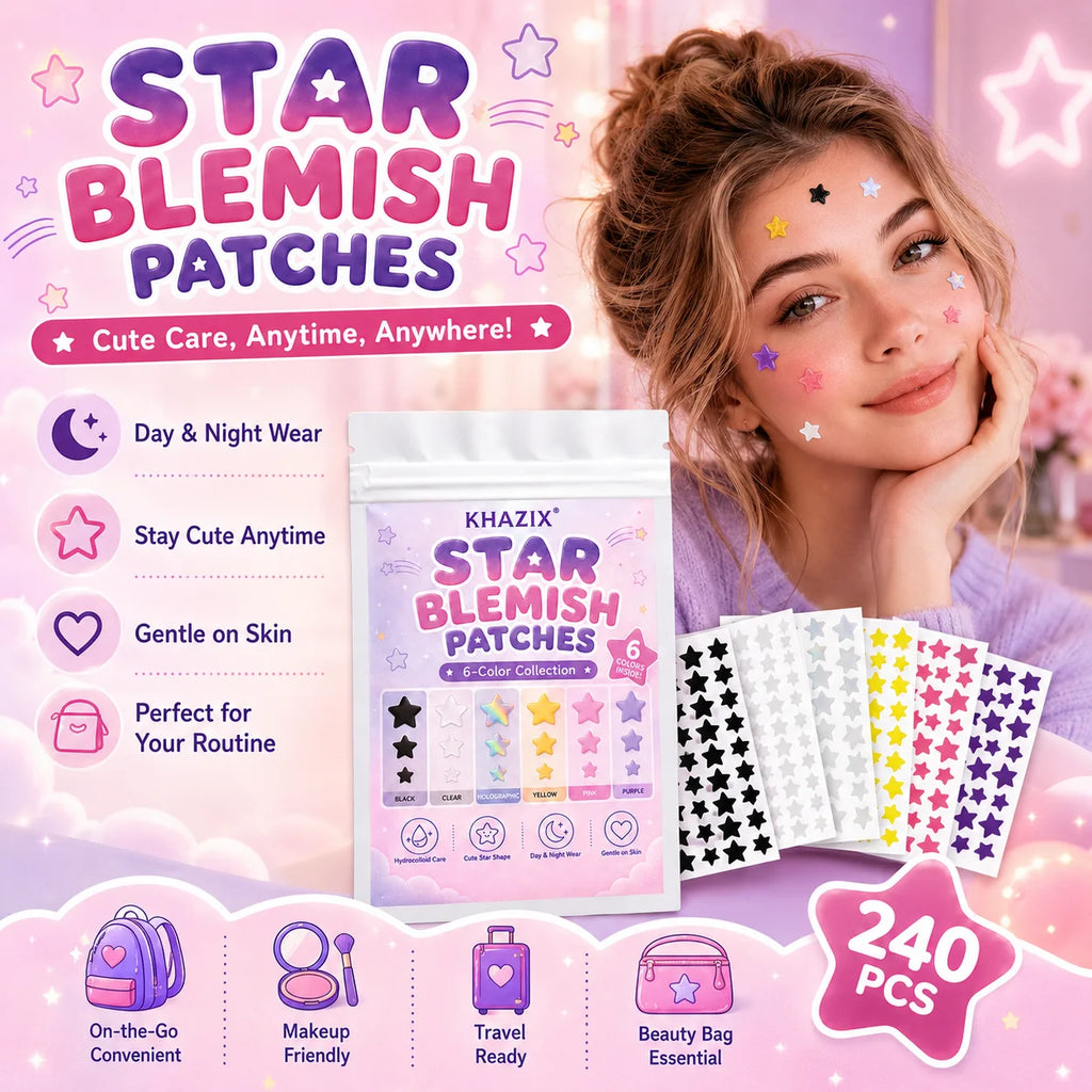 240pcs olorful Star / Pimple Patches / Acne Spot Covers / Blemishes / Pimple Marks / Unisex.