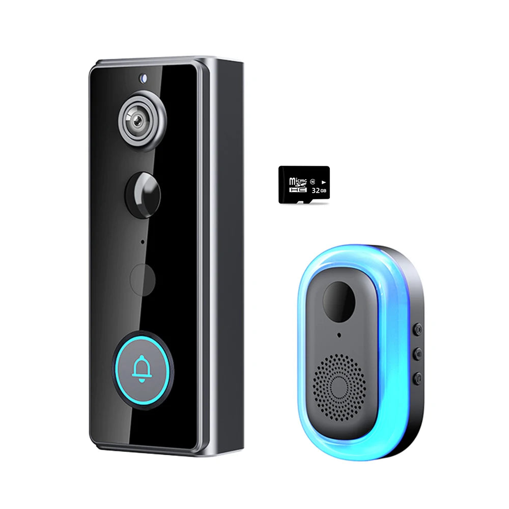 Wireless WIFI FHD Tuya Doorbell IP65 Waterproof Video Intercom with Camera for Home Security PIR Motion Detection Night Vision