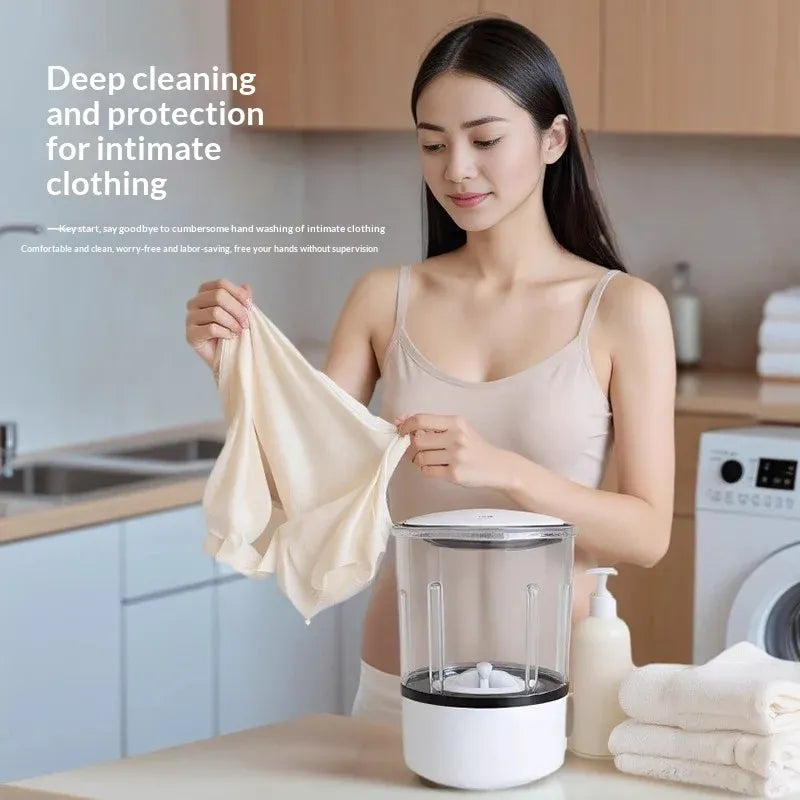 HOMEFISH Mini Portable LED Washing Machine 2000mAh