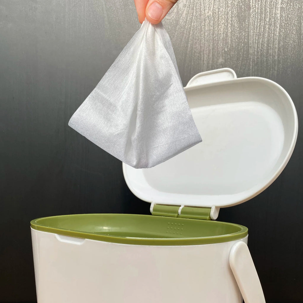 10PCs 100% Biodegradable & Flushable Nappy Liners Cleaning Diaper Insert Cover Wipes one set for 4 Rolls Bamboo Liners one set