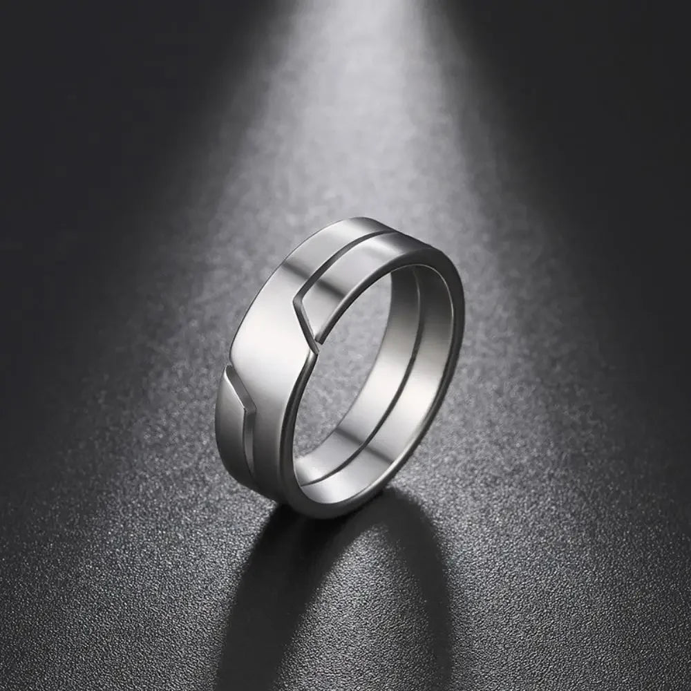 Stainless Steel Couple Health Monitor Rings - Durable Wellness Wearable Tidesmit
