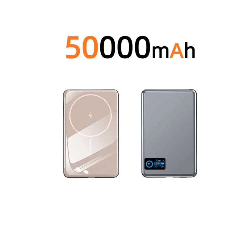 Tidesmit 50000mAh Magnetic Power Bank: Fast Charging Portable Charger Gold 50000mAh Tidesmit