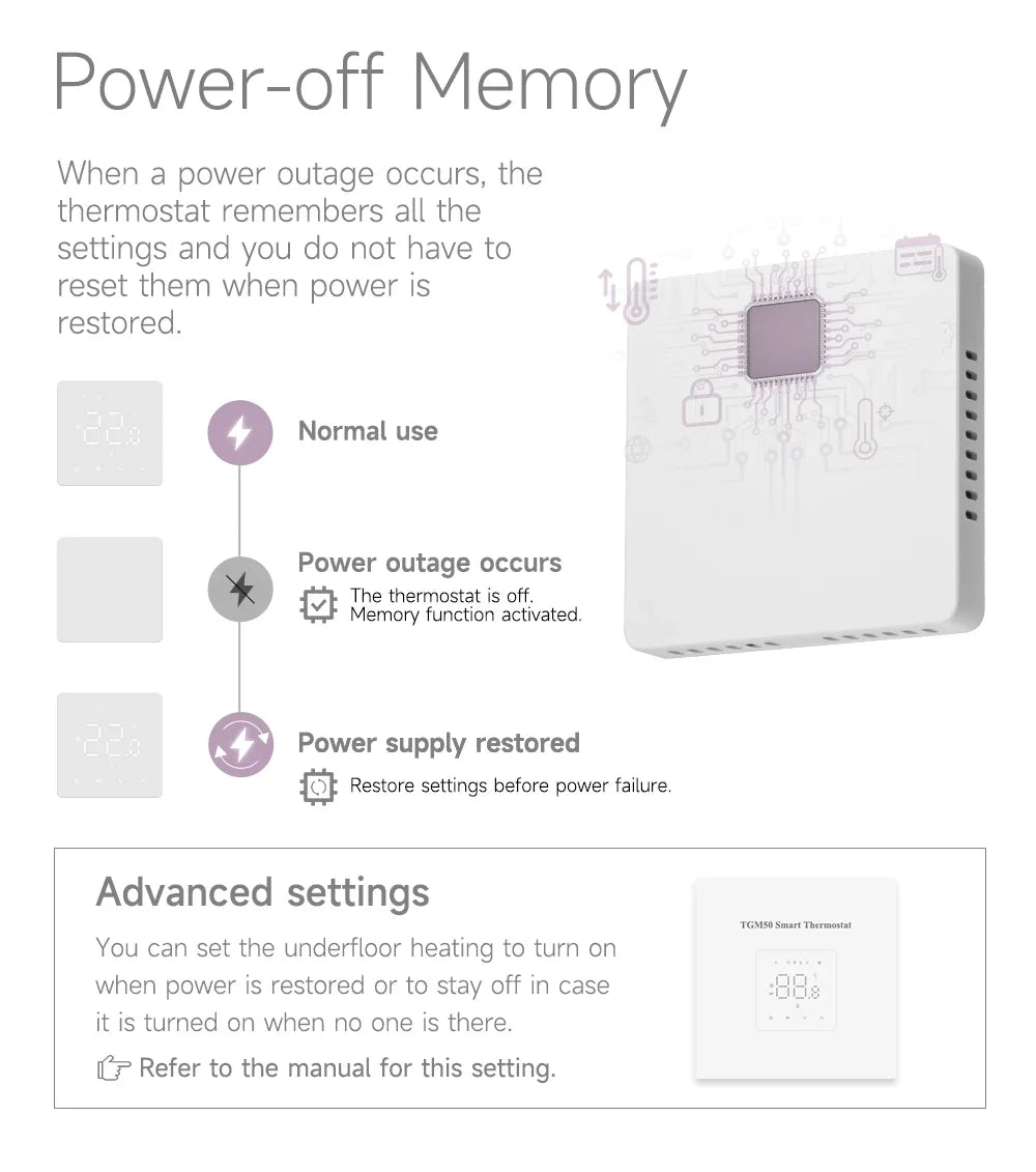 Beok Zigbee Floor Heating Thermostat  Tuya Programmable Smart Home Thermoregulator with Alexa Google Home Alice