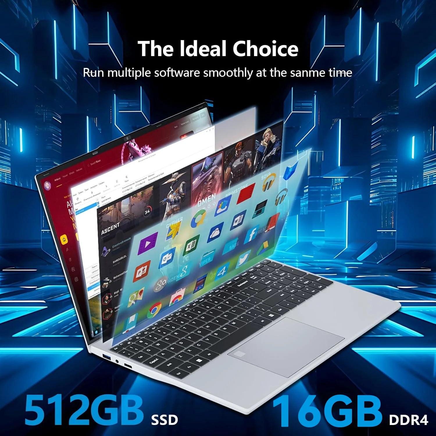 【3-year warranty】Portable Notebook Windows 11 Pro 15.6 inch Gaming Computer PC Gamer Intel Core I9 9900 Laptops I9 Notebook PC