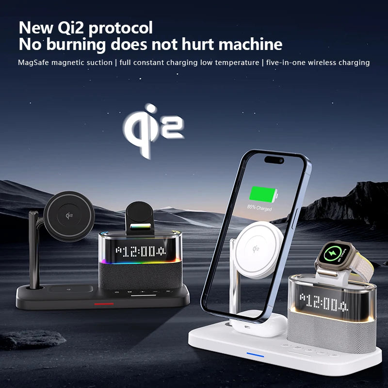 Tidesmit 3-in-1 Qi2 Wireless Charging Station for MagSafe Devices Tidesmit