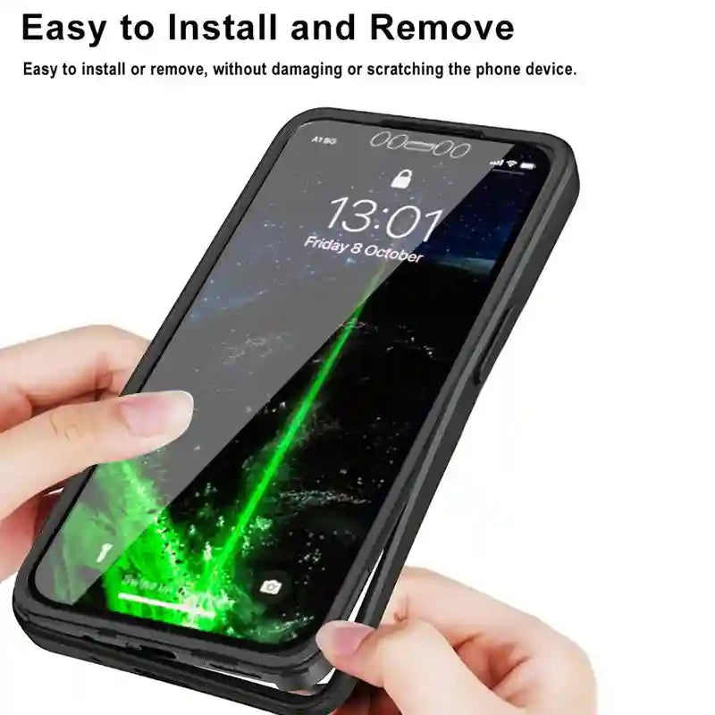 iPhone 16 Pro Full Body Shockproof Clear Case with Screen Protector Tidesmit