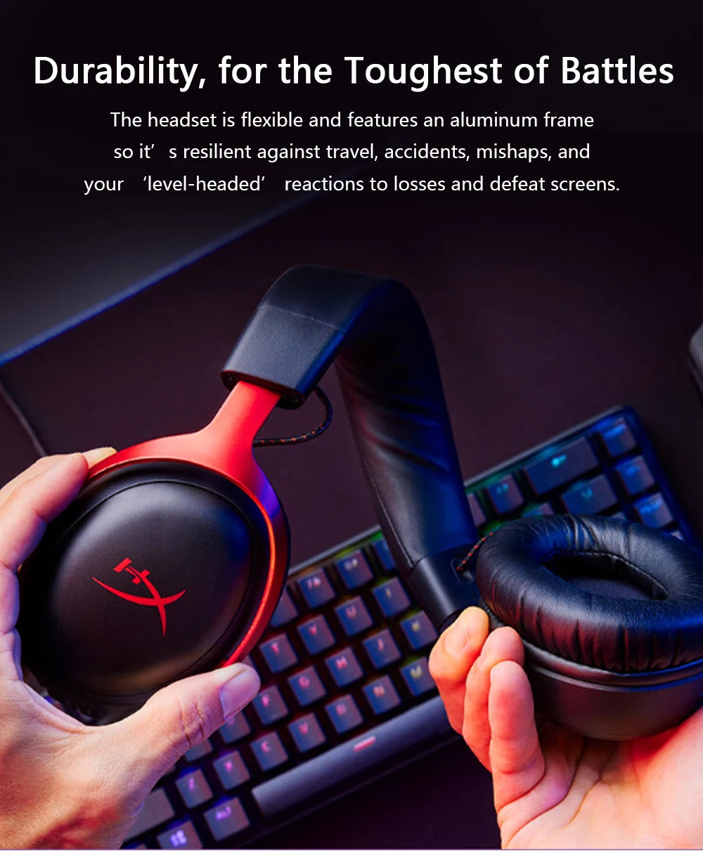 HyperX Cloud III Wired Gaming Headset - DTS Audio Black-Red Tidesmit