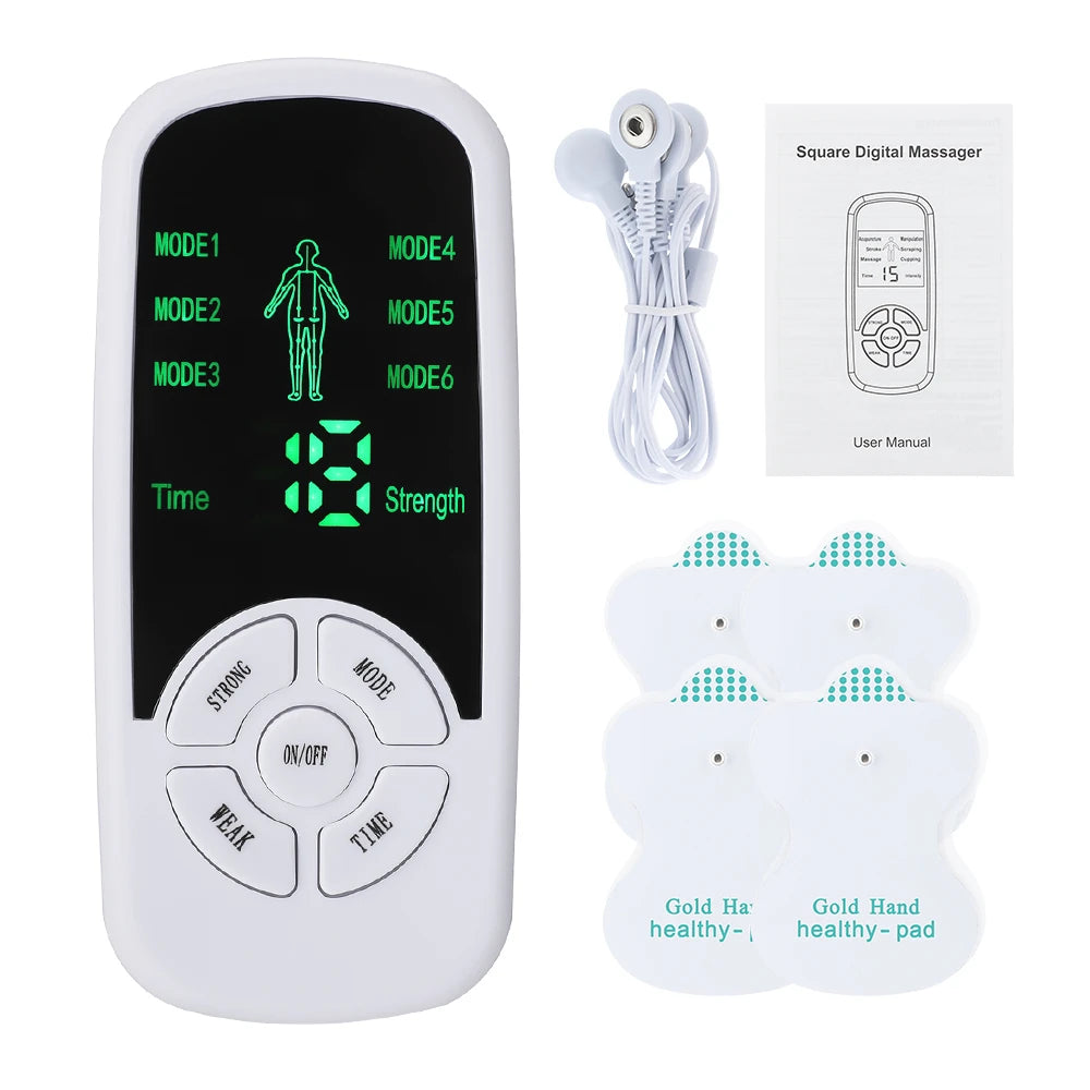 Electric Muscle Stimulator for Pain Relief - 6 Mode Wellness Device Relaxation Treatment Tidesmit